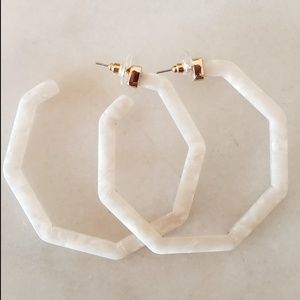 Vintage chic octagon earrings